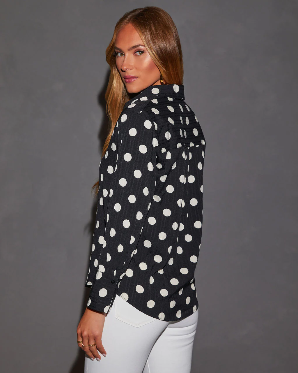Manhattan Polka Dot Button Down Top - Image 4
