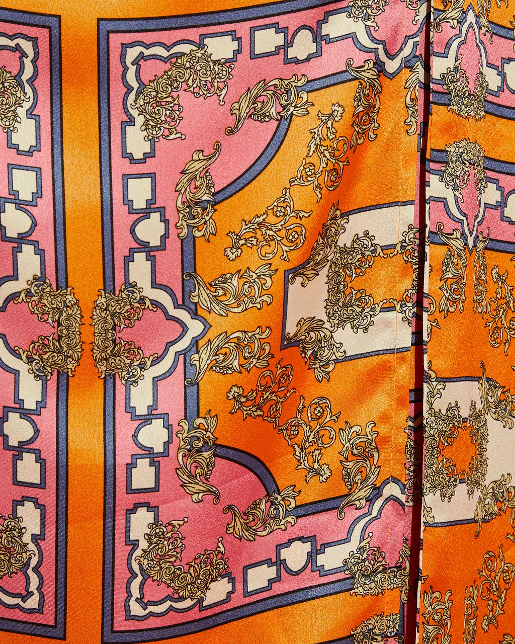 Manique Satin Printed Side Tie Midi Skirt - Image 3