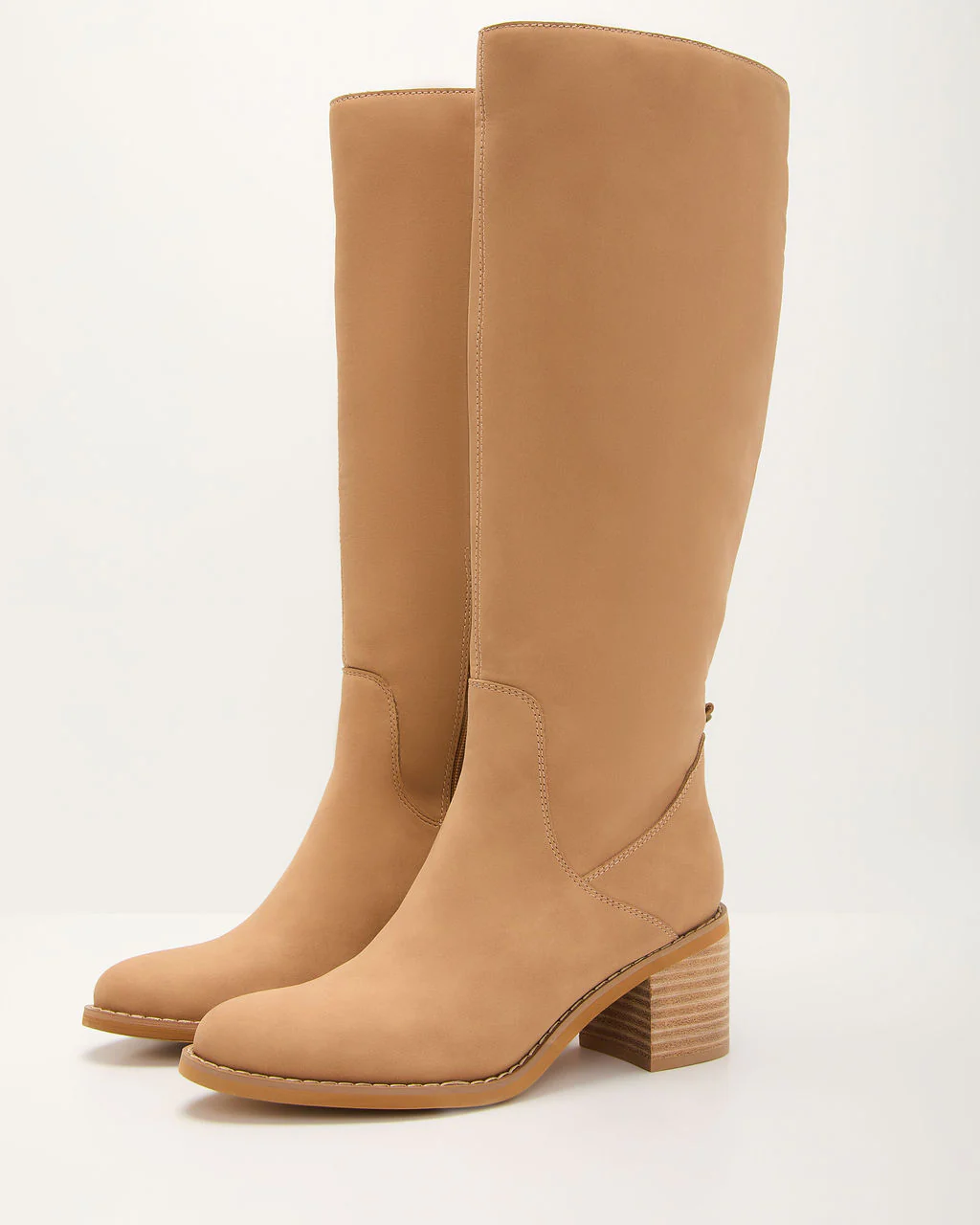 Maple Butter Faux Leather Knee High Riding Boot - Image 2
