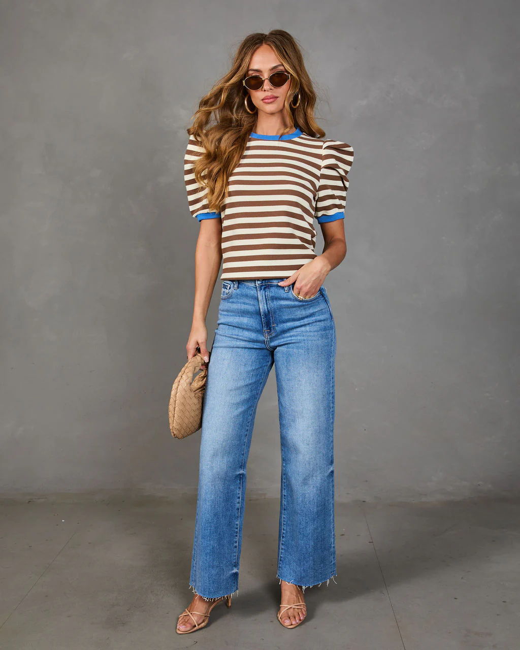 Marcine Striped Puff Sleeve Top - Image 6