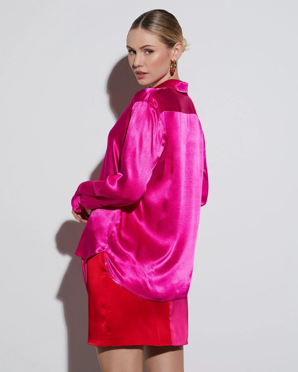 Marcos Satin Button Down Top - Image 16