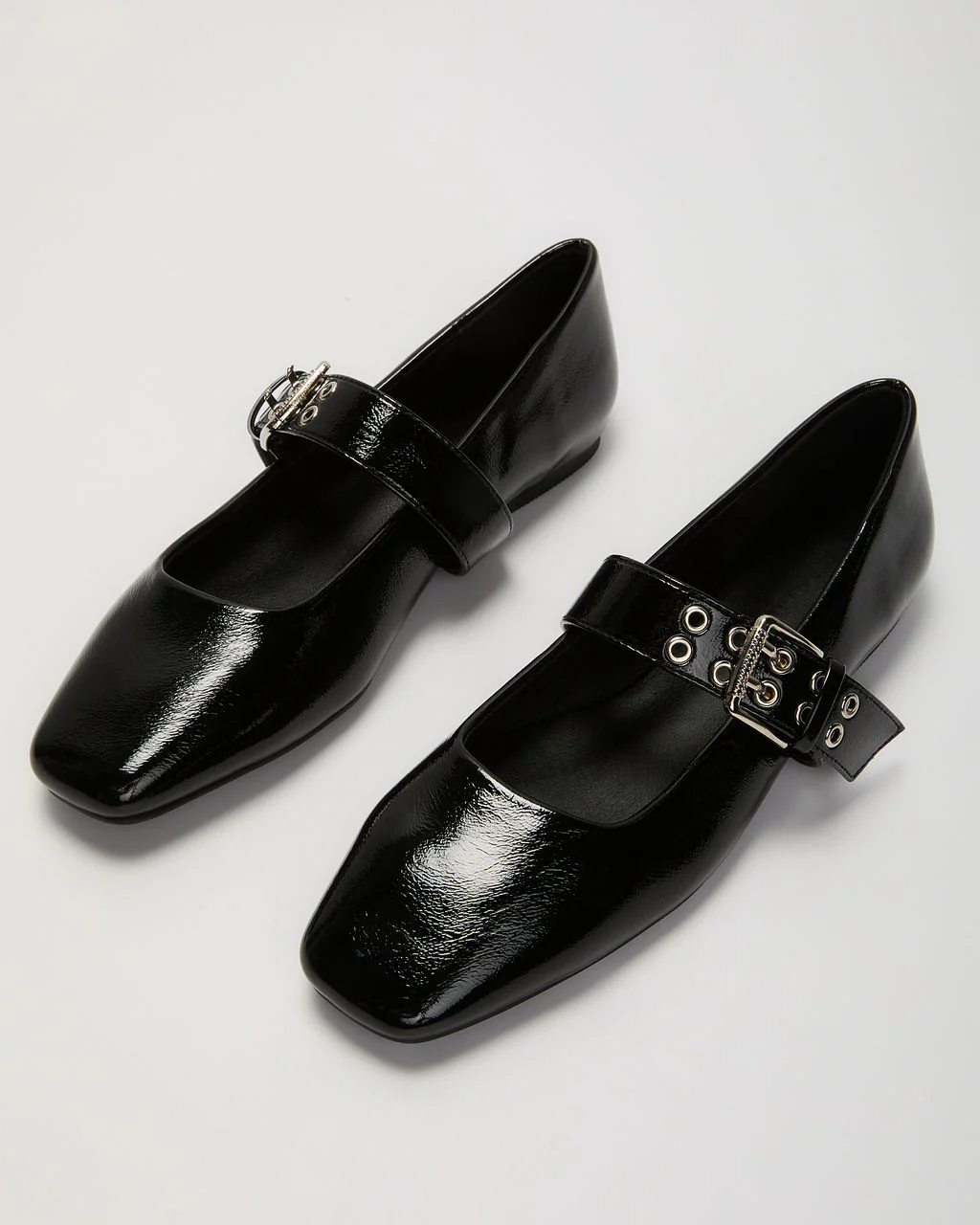 Mareena Grommet Buckle Leather Flats - Image 2