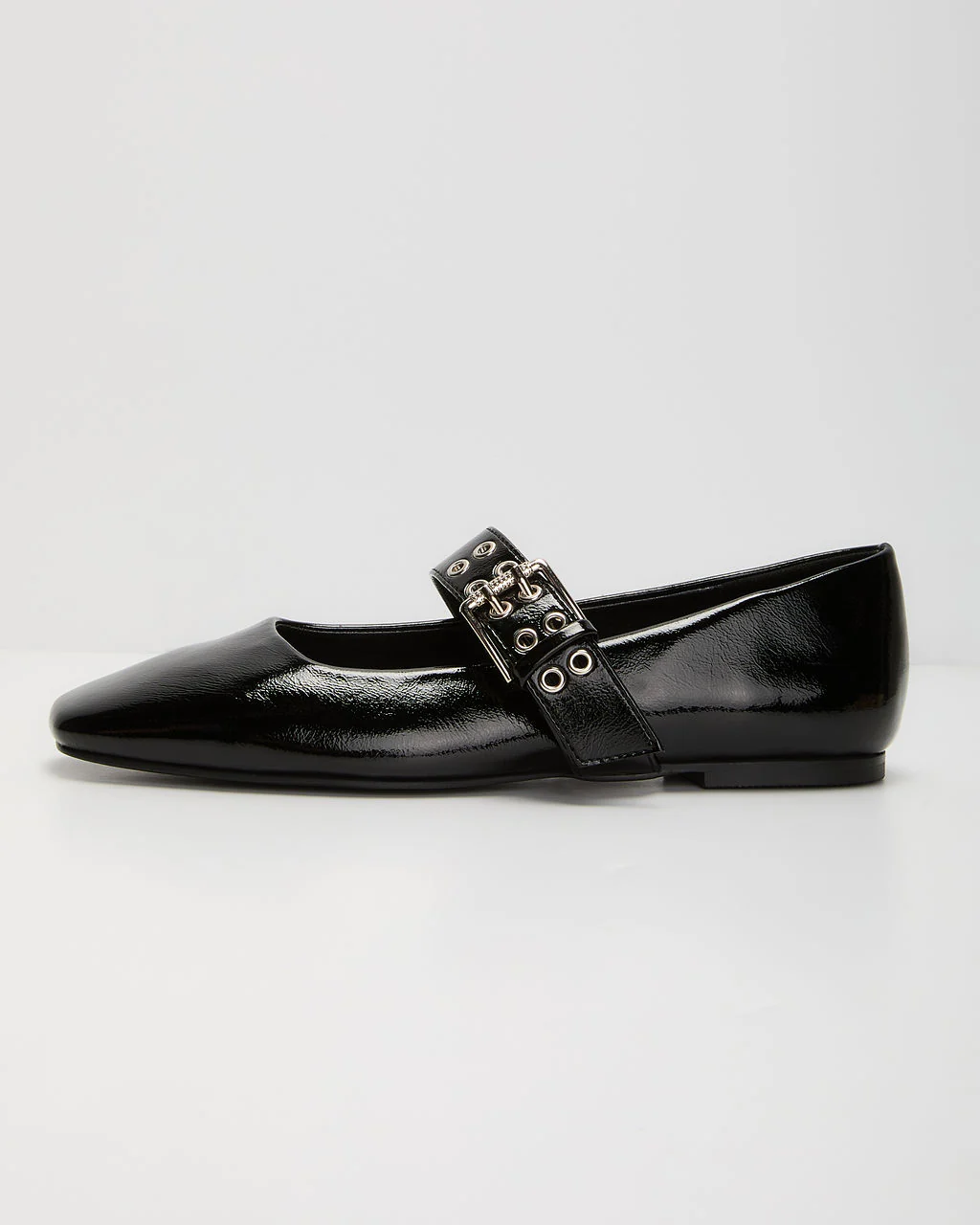 Mareena Grommet Buckle Leather Flats - Image 3