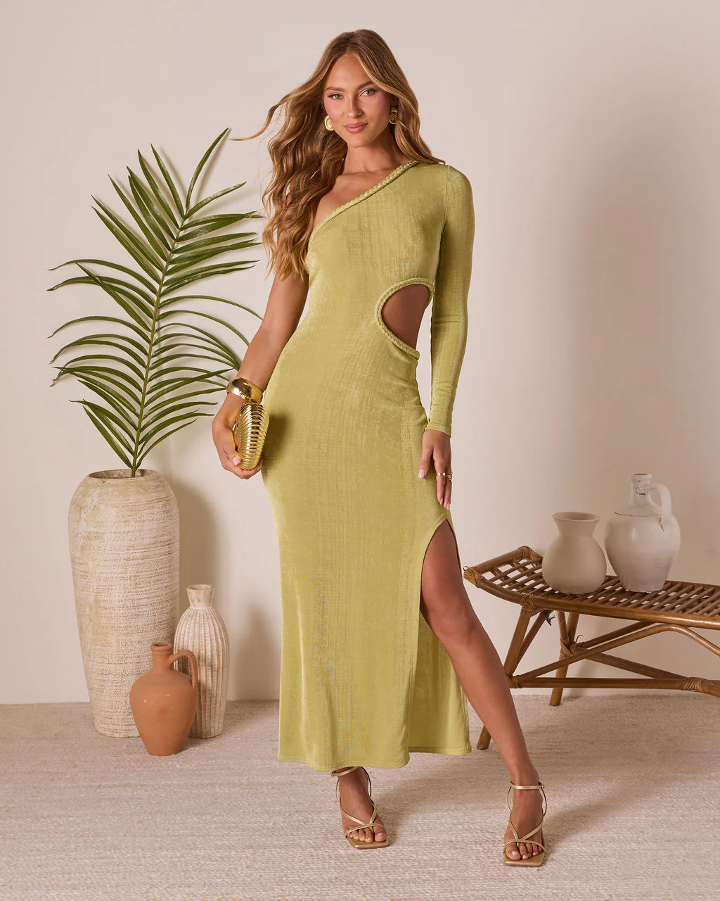 Marek One Shoulder Cutout Midi Dress - Image 5