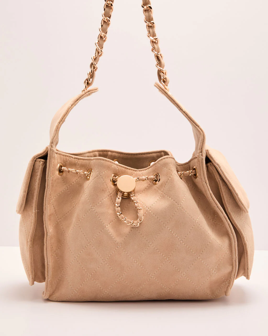 Margy Quilted Stitch Faux Suede Crossbody Bag - Image 2