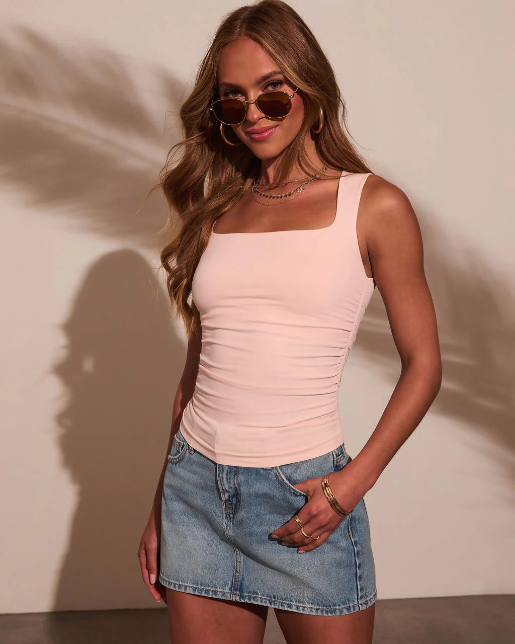 Mariala Ruched Square Neckline Tank - Image 9