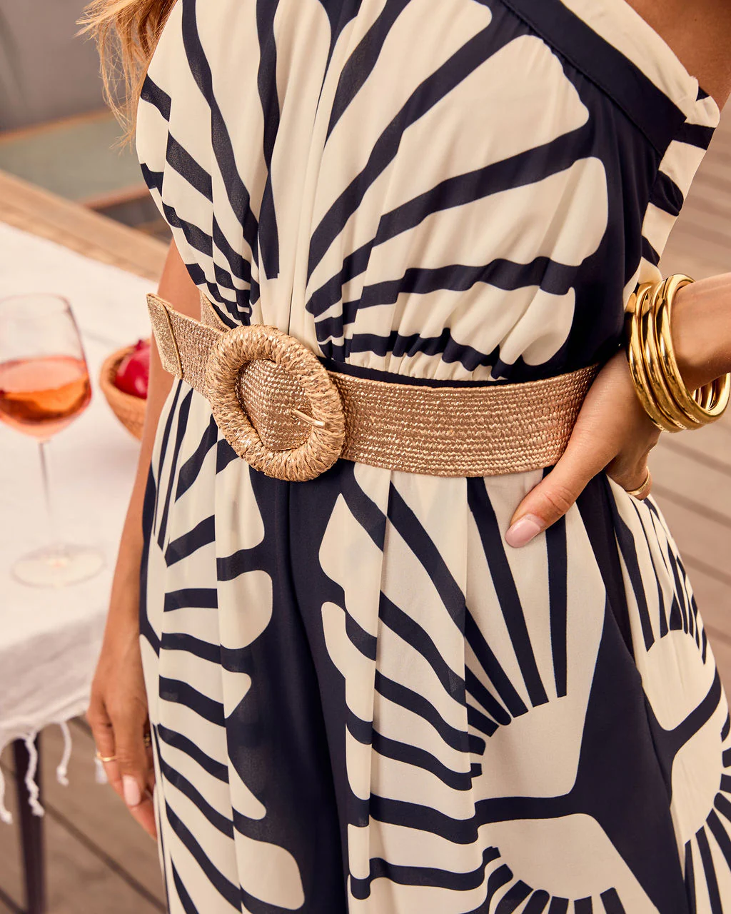 Marieam Metallic Straw Belt - Image 3