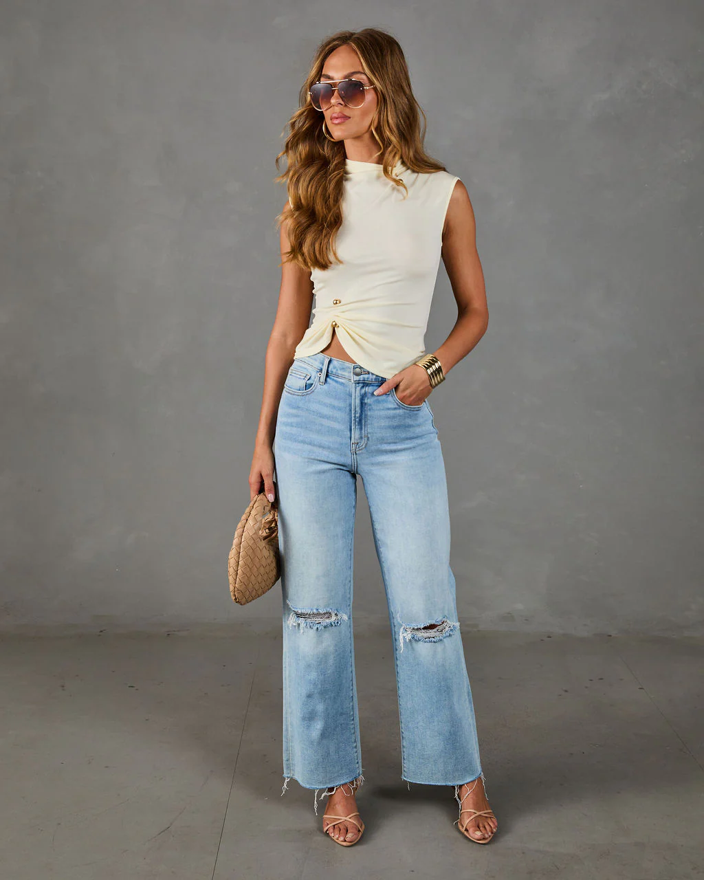 Marieanna Cinched Mock Neck Top - Image 8