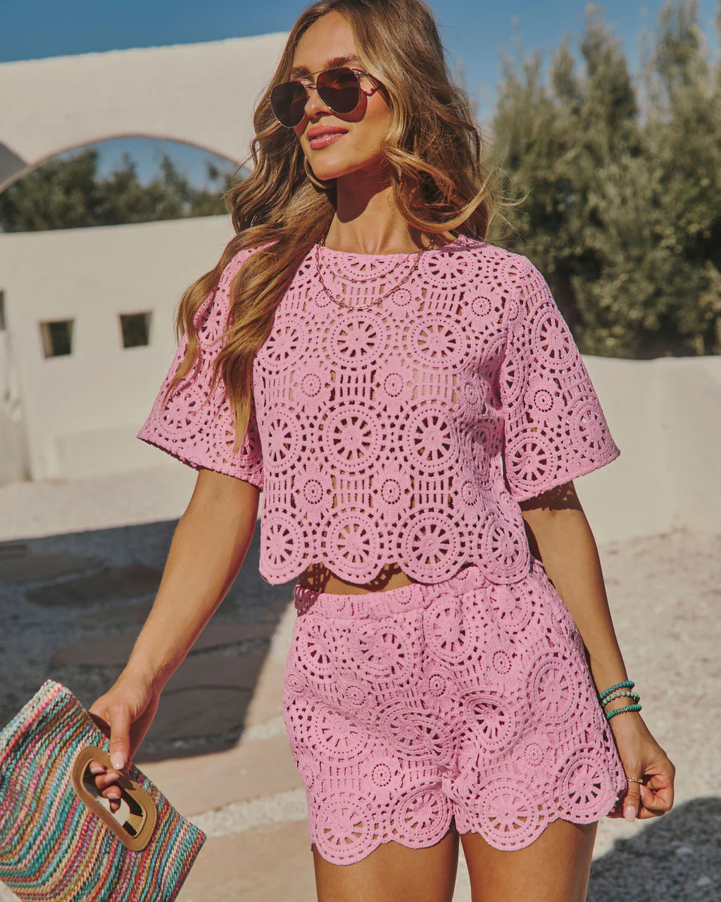 Marienna Crochet Short Sleeve Top - Image 2