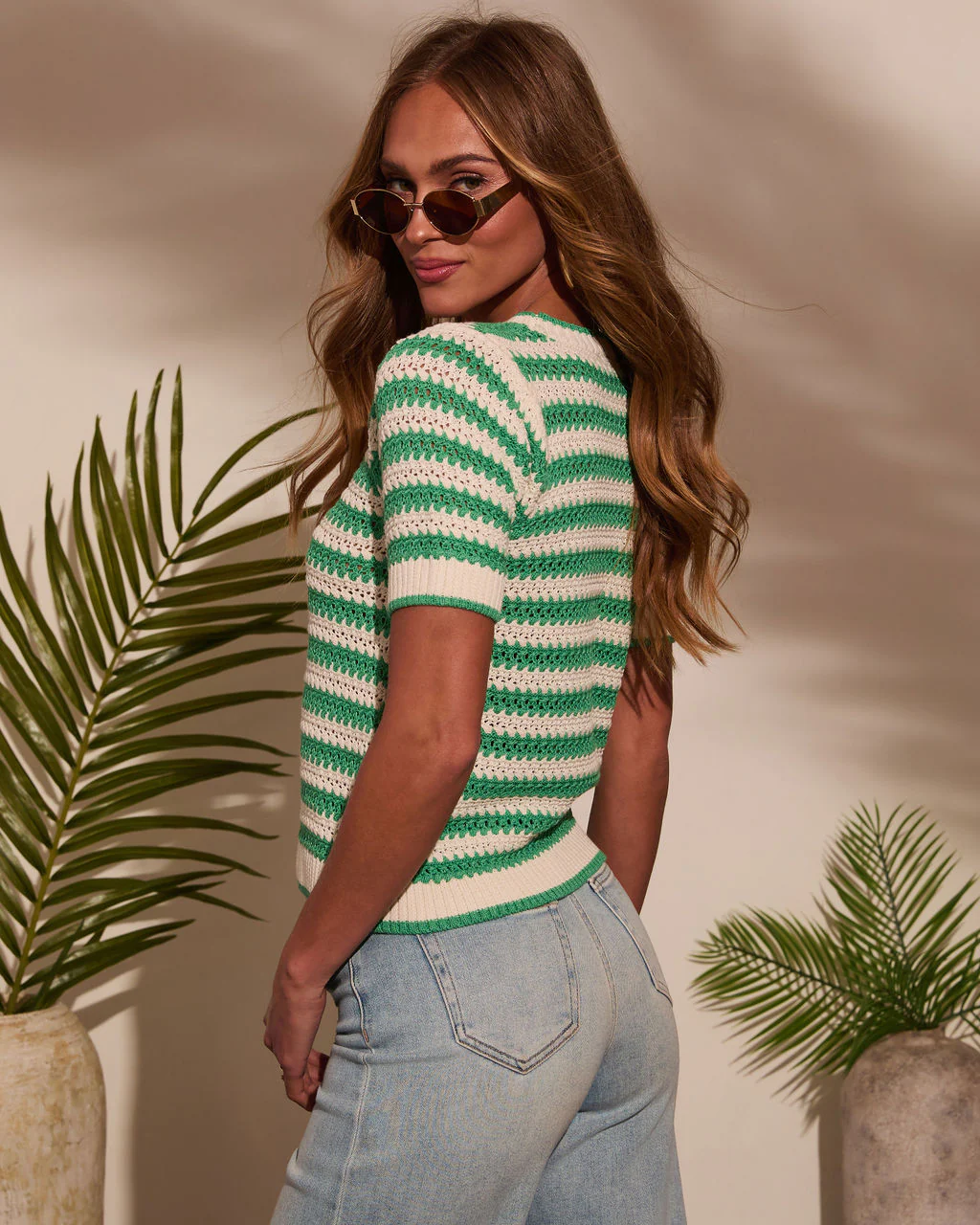 Mariselle Striped Crochet Top - Image 4