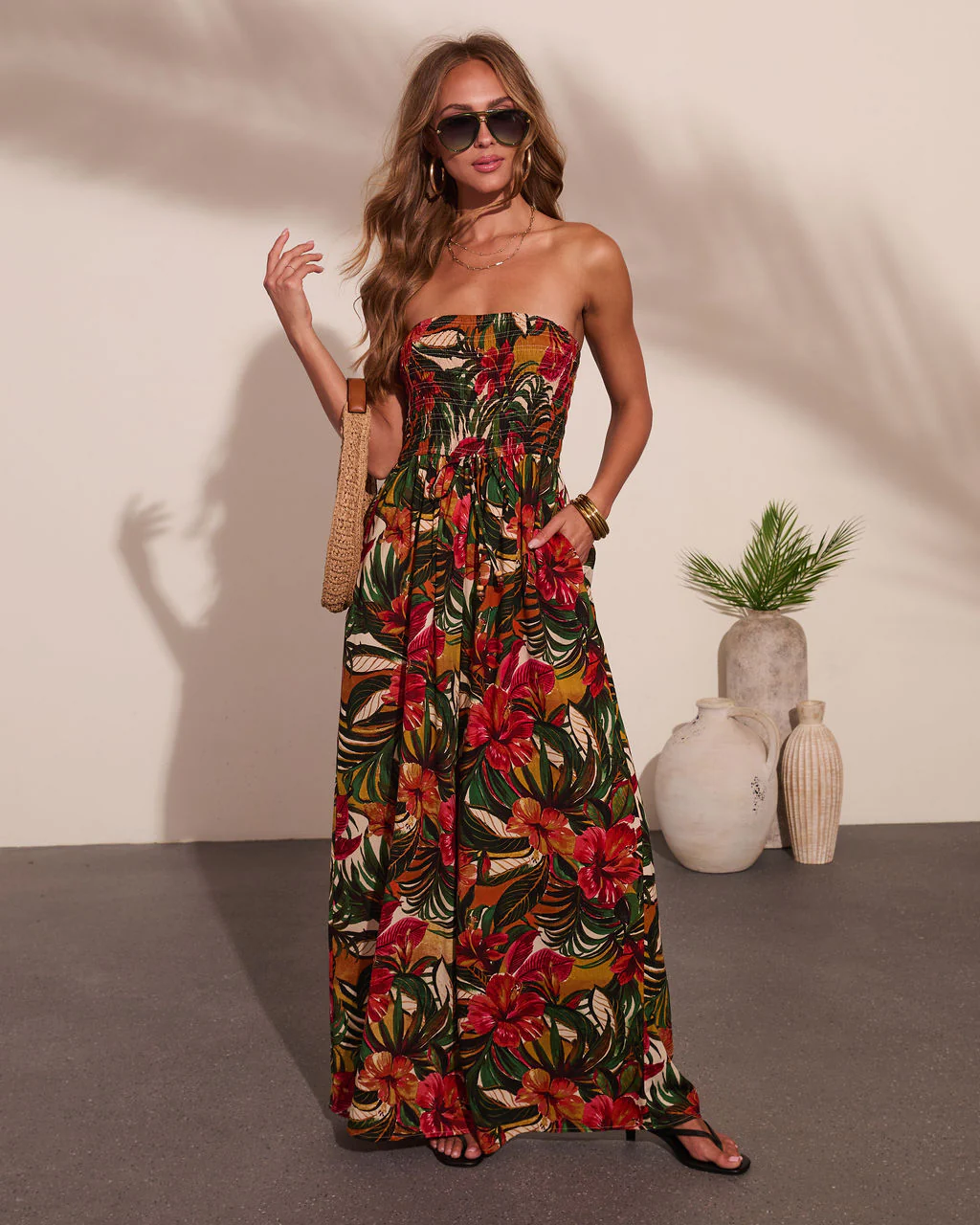 Markey Abstract Strapless Jumpsuit - Image 11