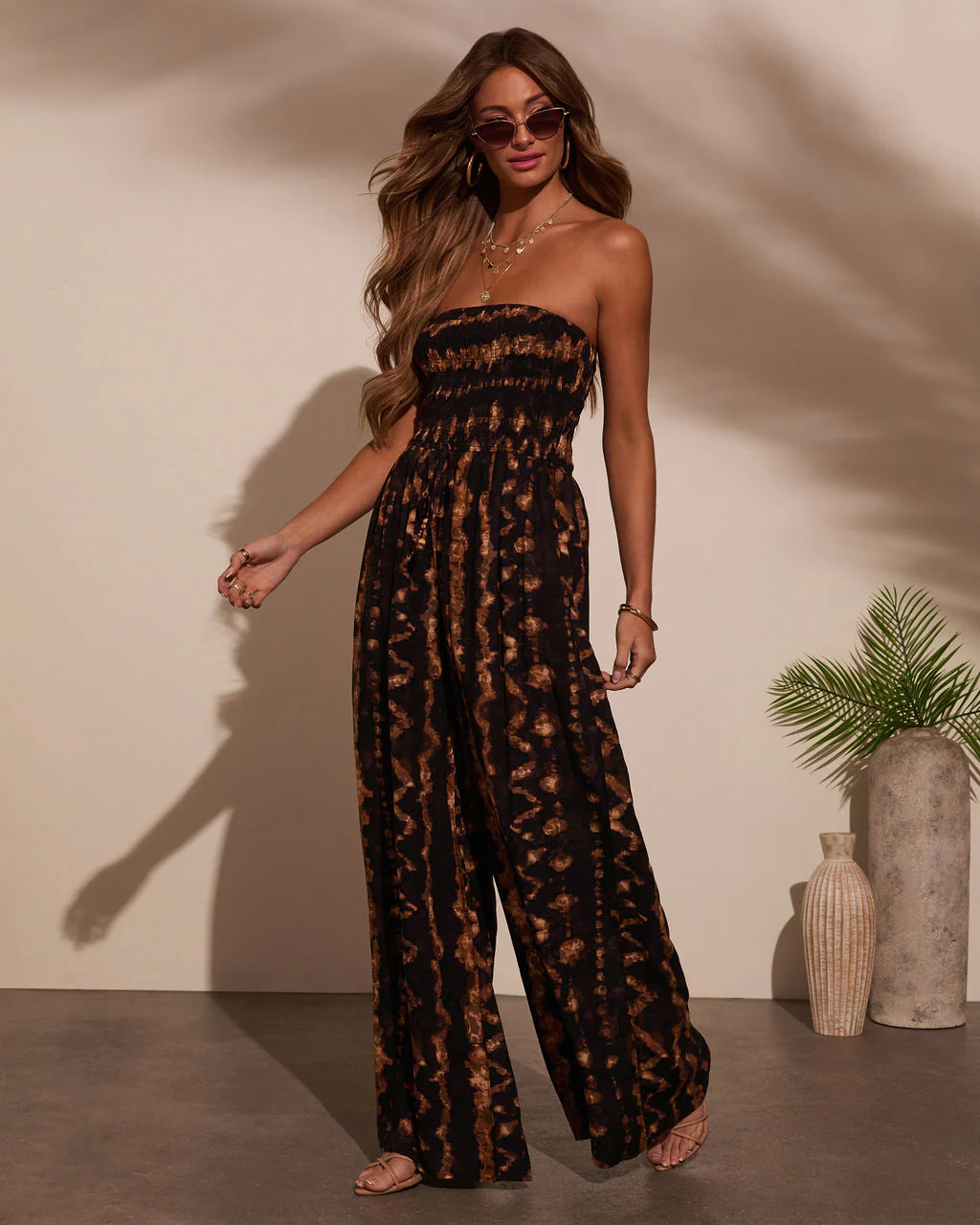Markey Abstract Strapless Jumpsuit - Image 3