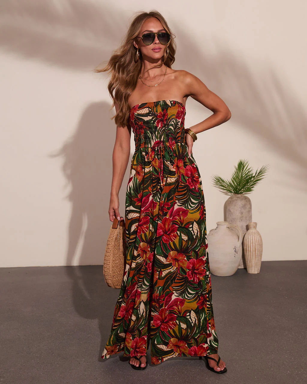 Markey Abstract Strapless Jumpsuit - Image 7