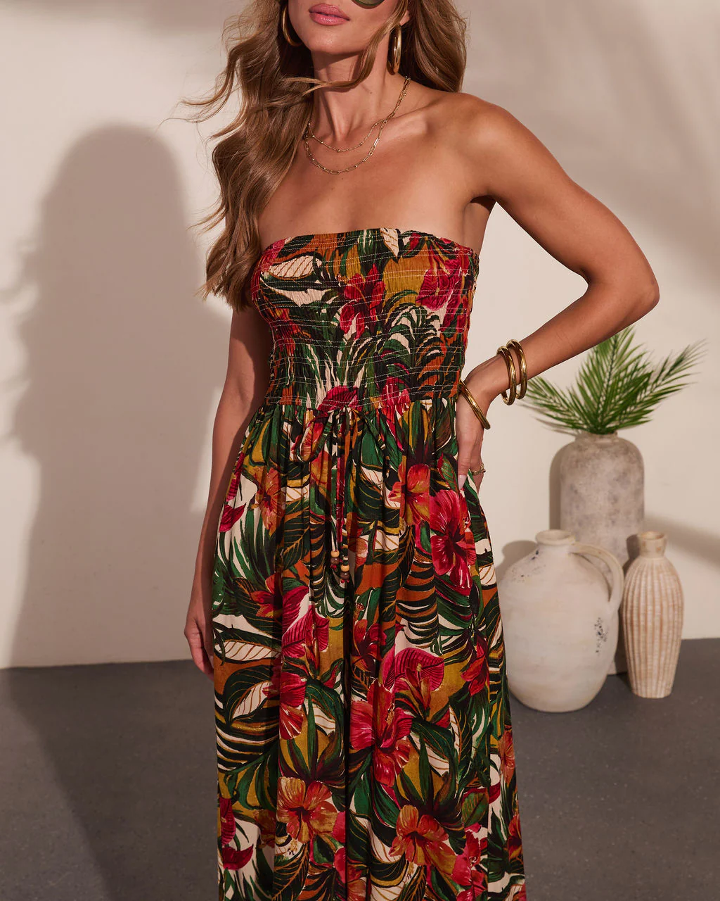 Markey Abstract Strapless Jumpsuit - Image 8