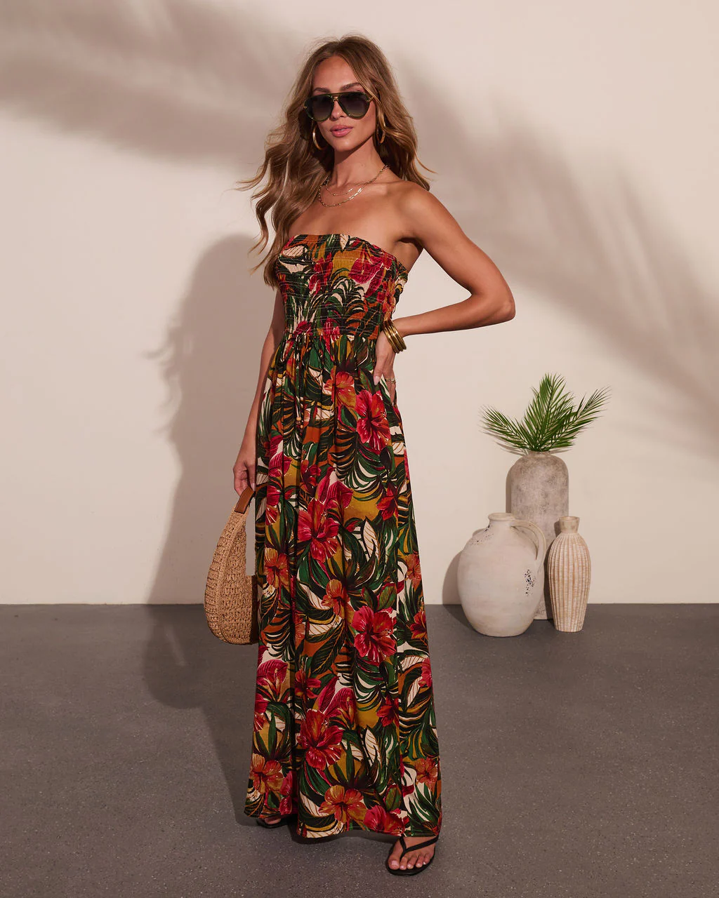Markey Abstract Strapless Jumpsuit - Image 9