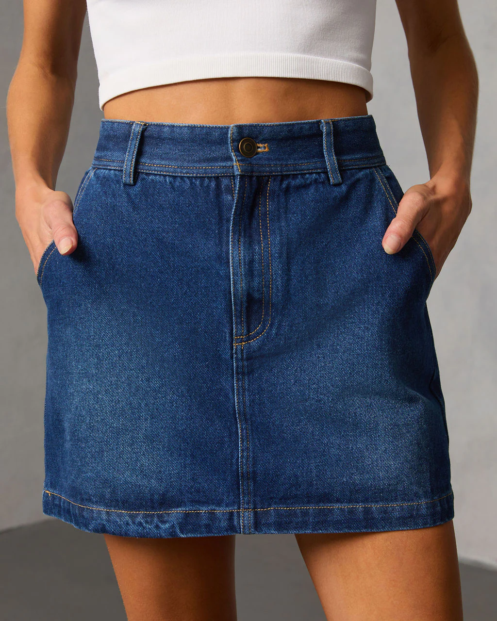Marlborough Denim Mini Skirt - Image 5