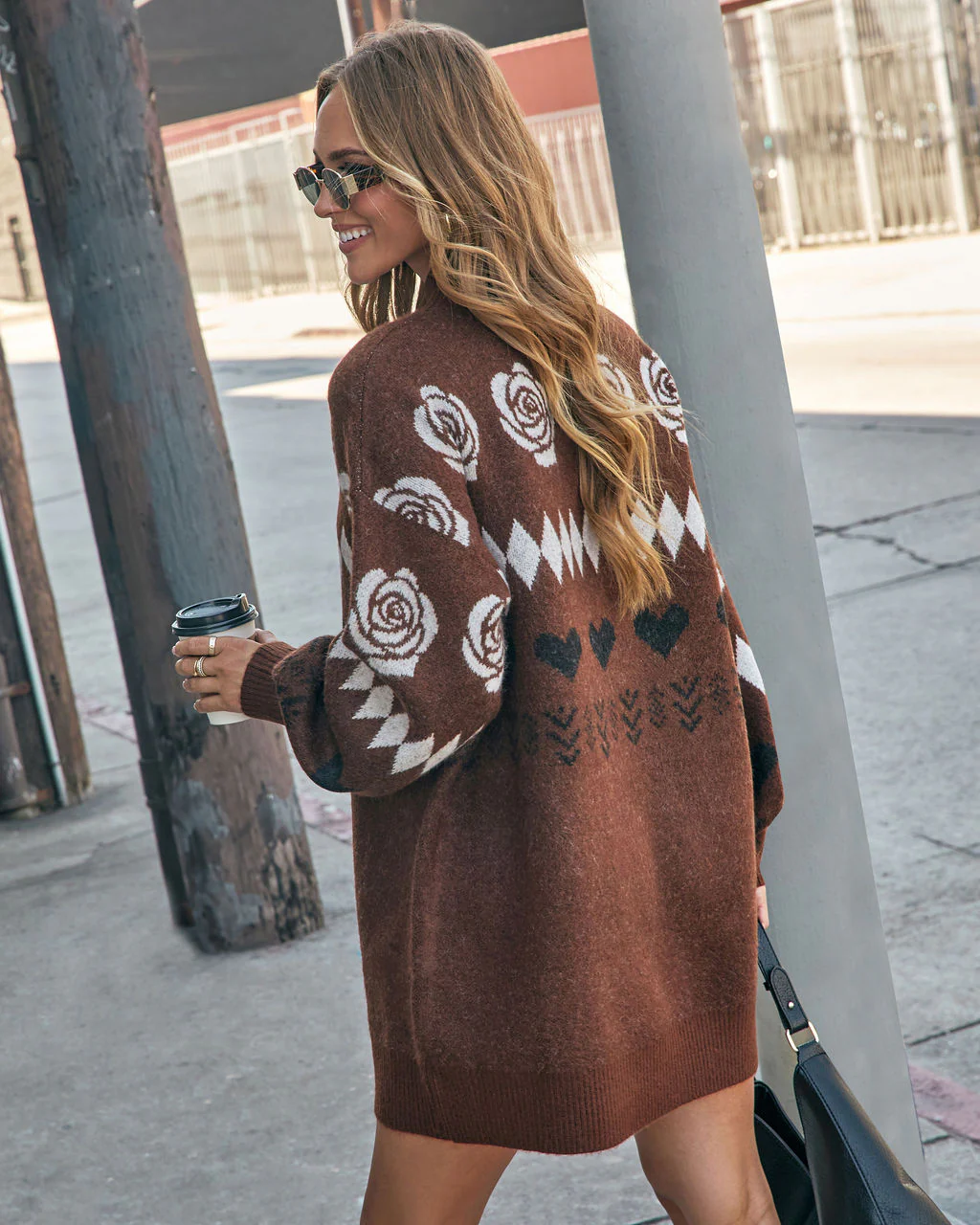 Marrene Abstract Mini Sweater Dress - Image 10