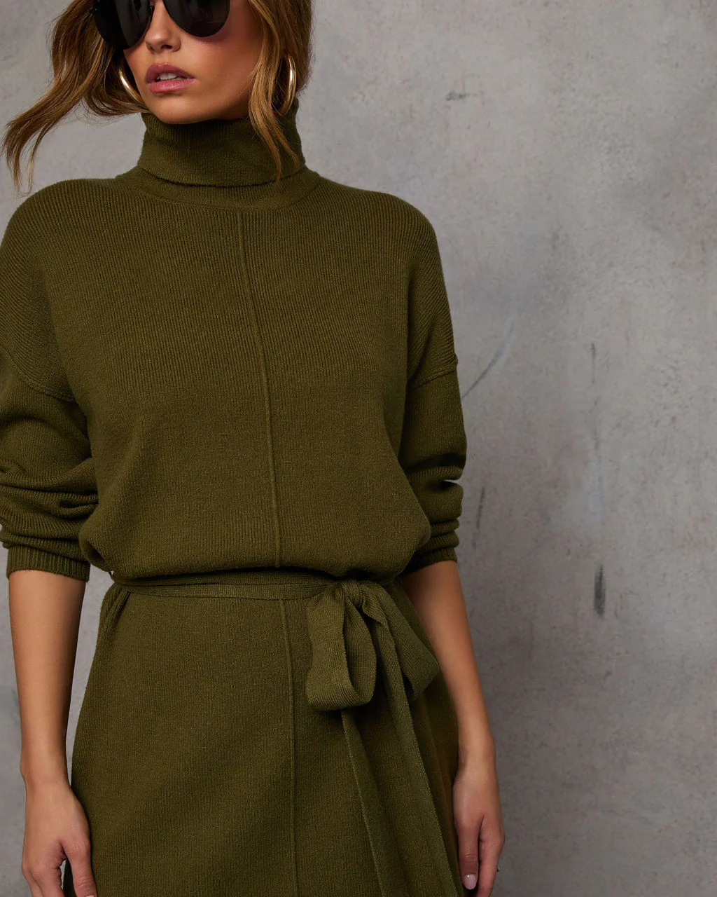Marsella Tie Waist Mini Sweater Dress - Image 28