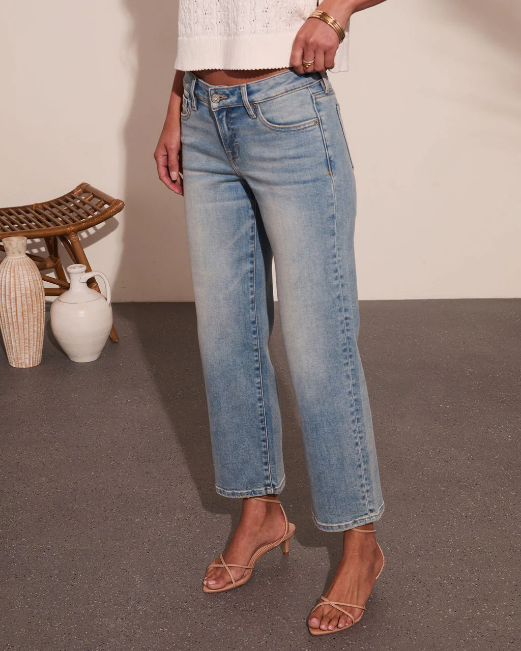 Marsey Super Stretch Low Rise Wide Leg Jeans - Image 3
