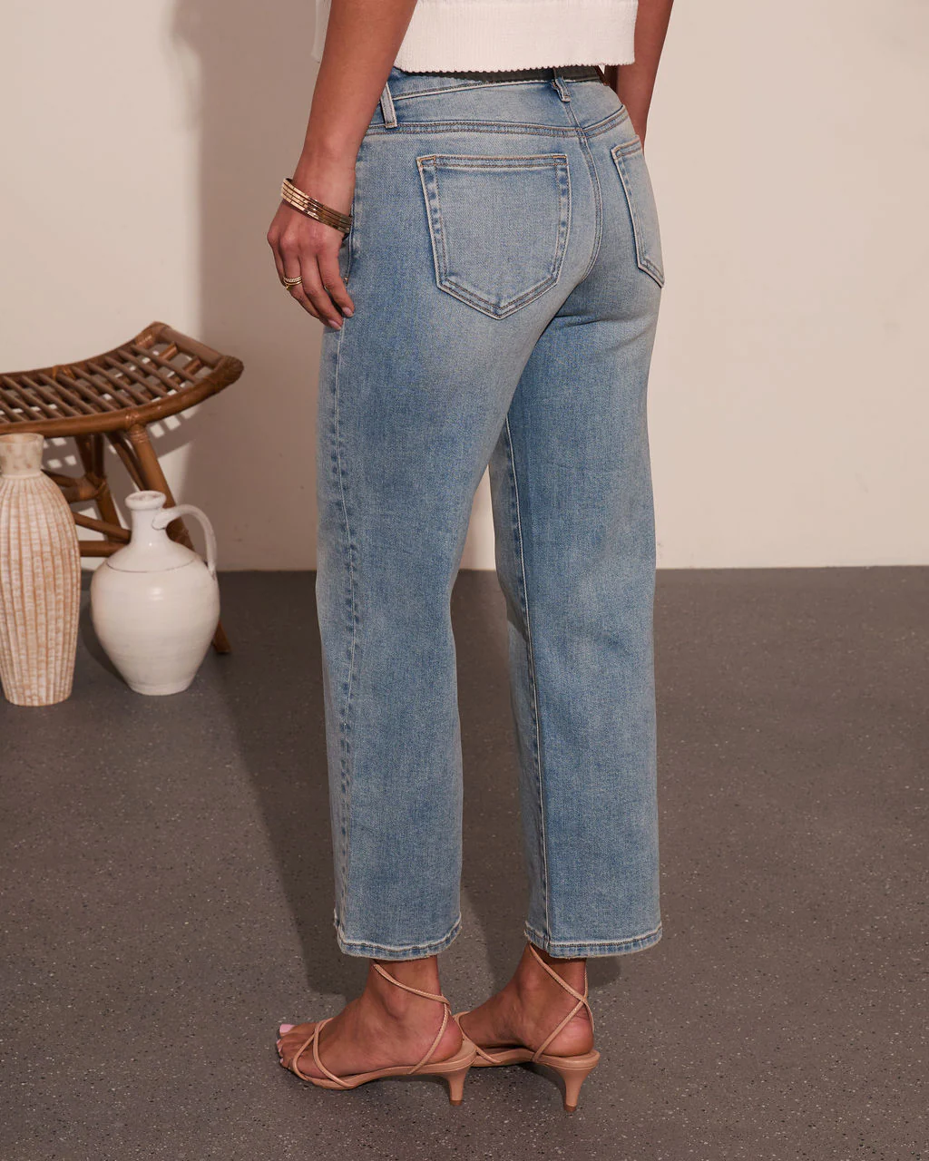 Marsey Super Stretch Low Rise Wide Leg Jeans - Image 4