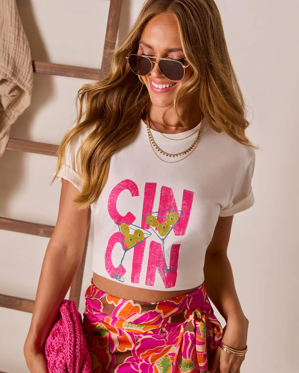 Martini Cheers Short Sleeve Graphic Tee - Image 5