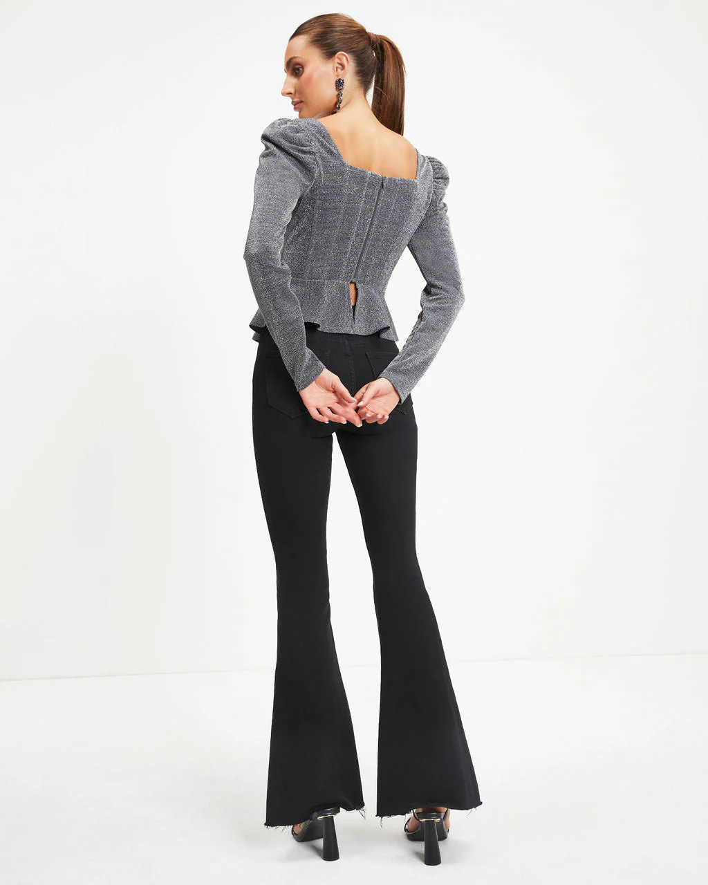 Matrix Metallic Peplum Top - Image 4