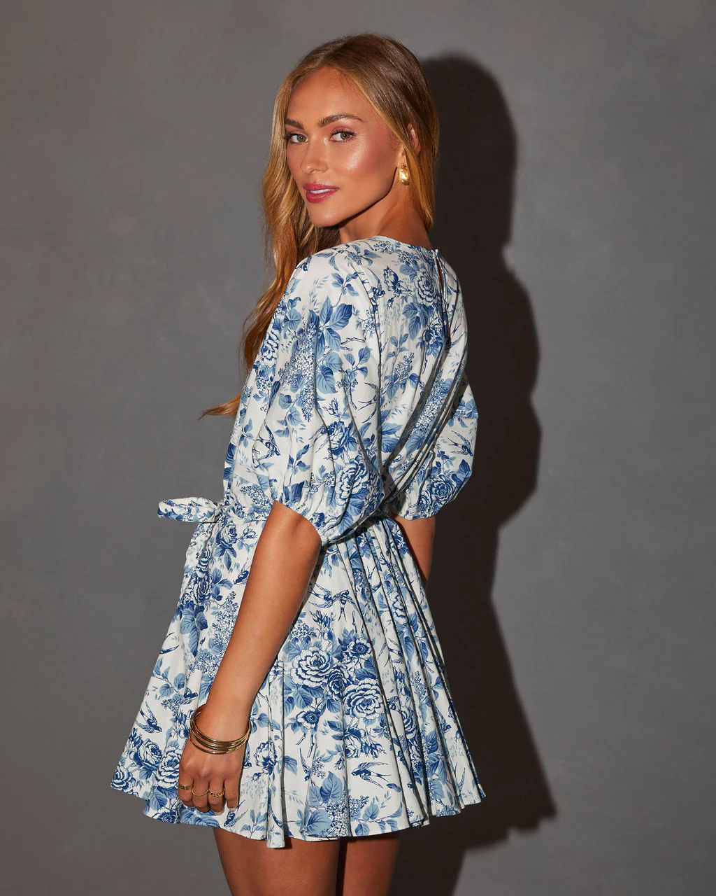 Maude Printed Balloon Sleeve Mini Dress - Image 6