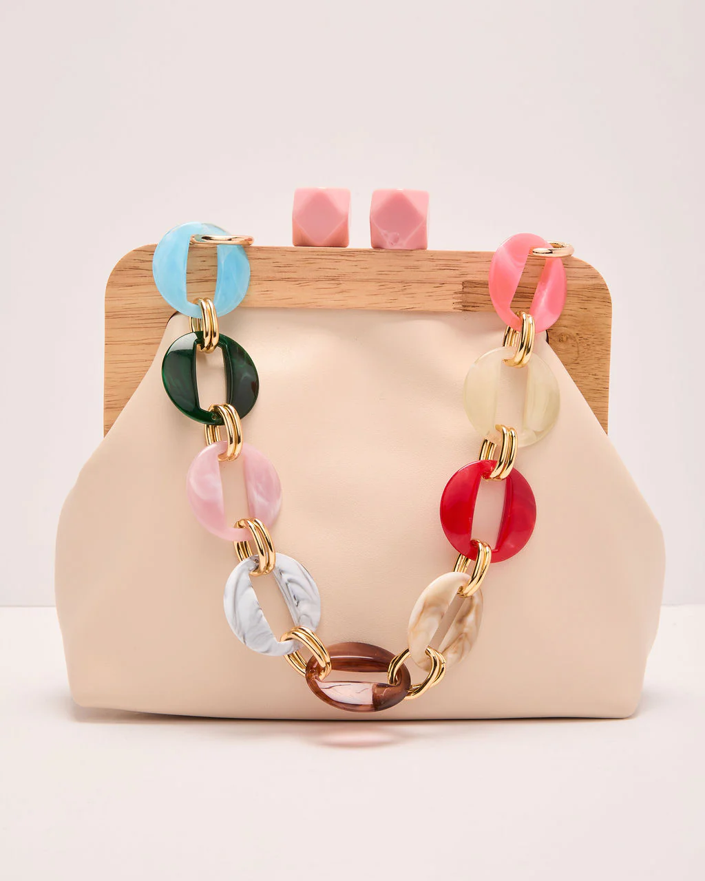 Maurena Acrylic Top Handle Pouch Clutch - Image 3