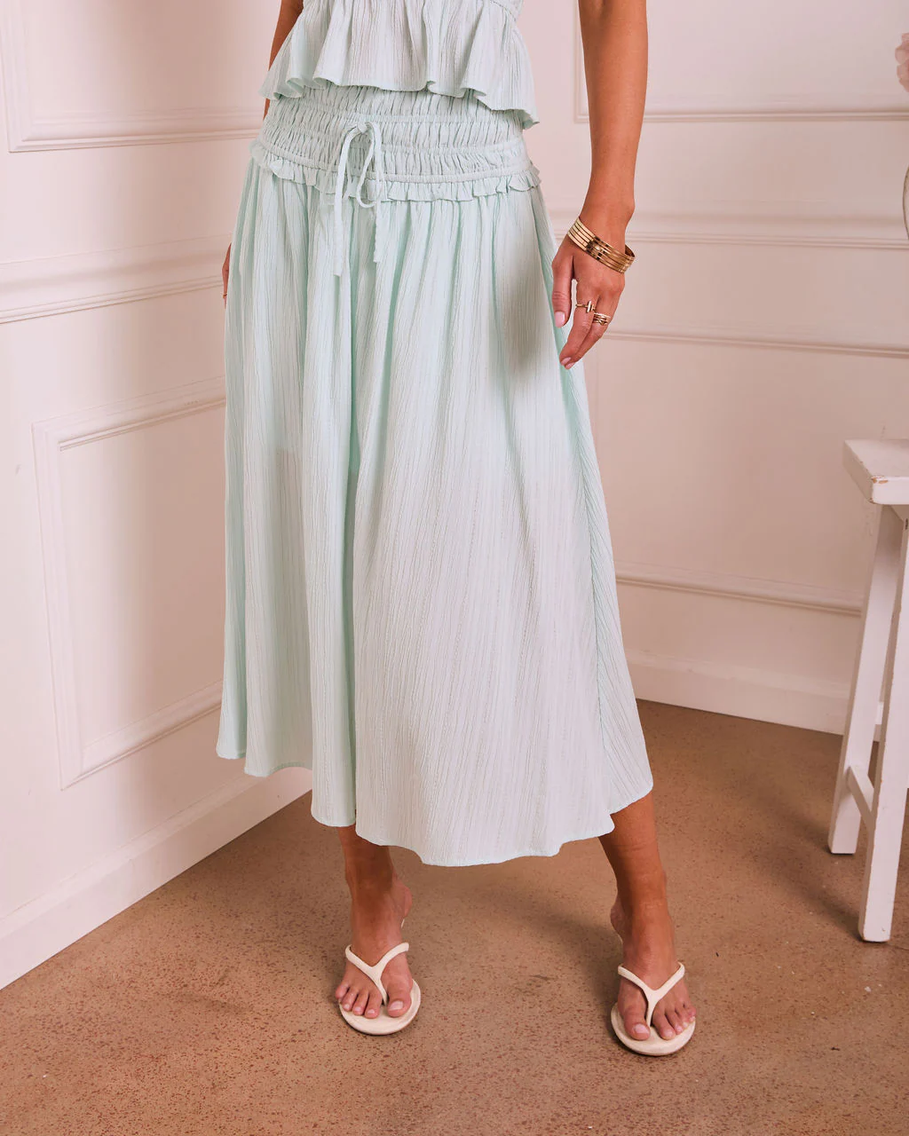 Floaty Grace Front Tie Maxi Skirt - Image 2