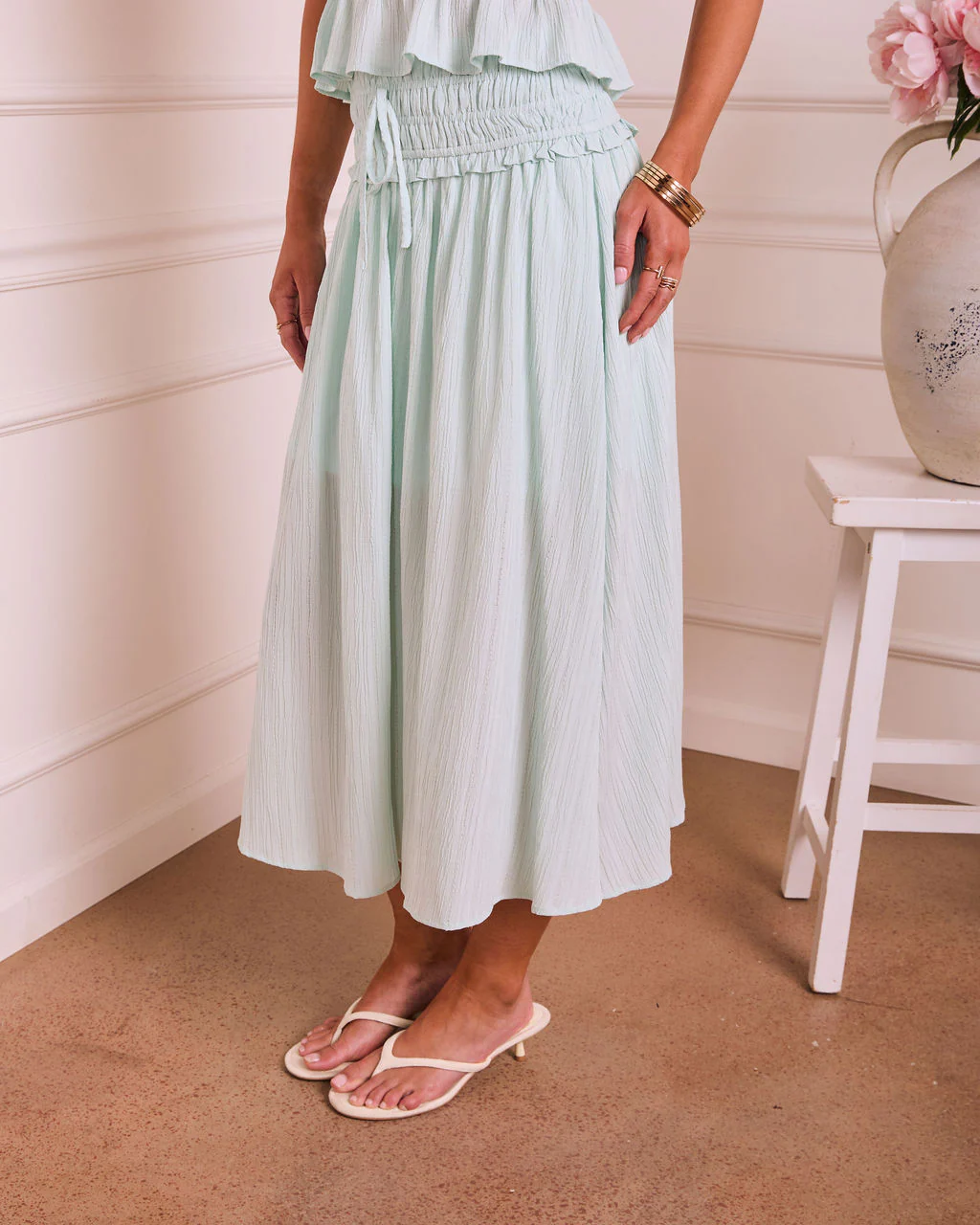 Floaty Grace Front Tie Maxi Skirt - Image 3