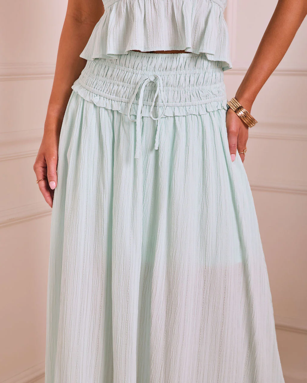 Floaty Grace Front Tie Maxi Skirt - Image 6