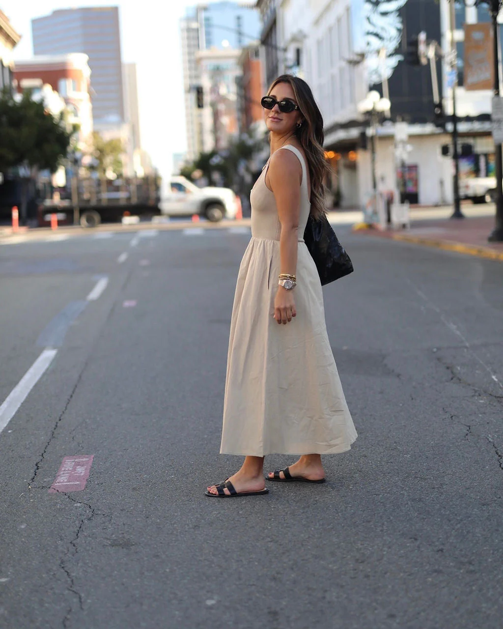 Maxime Knit Cotton Pocketed Midi Dress - Image 12
