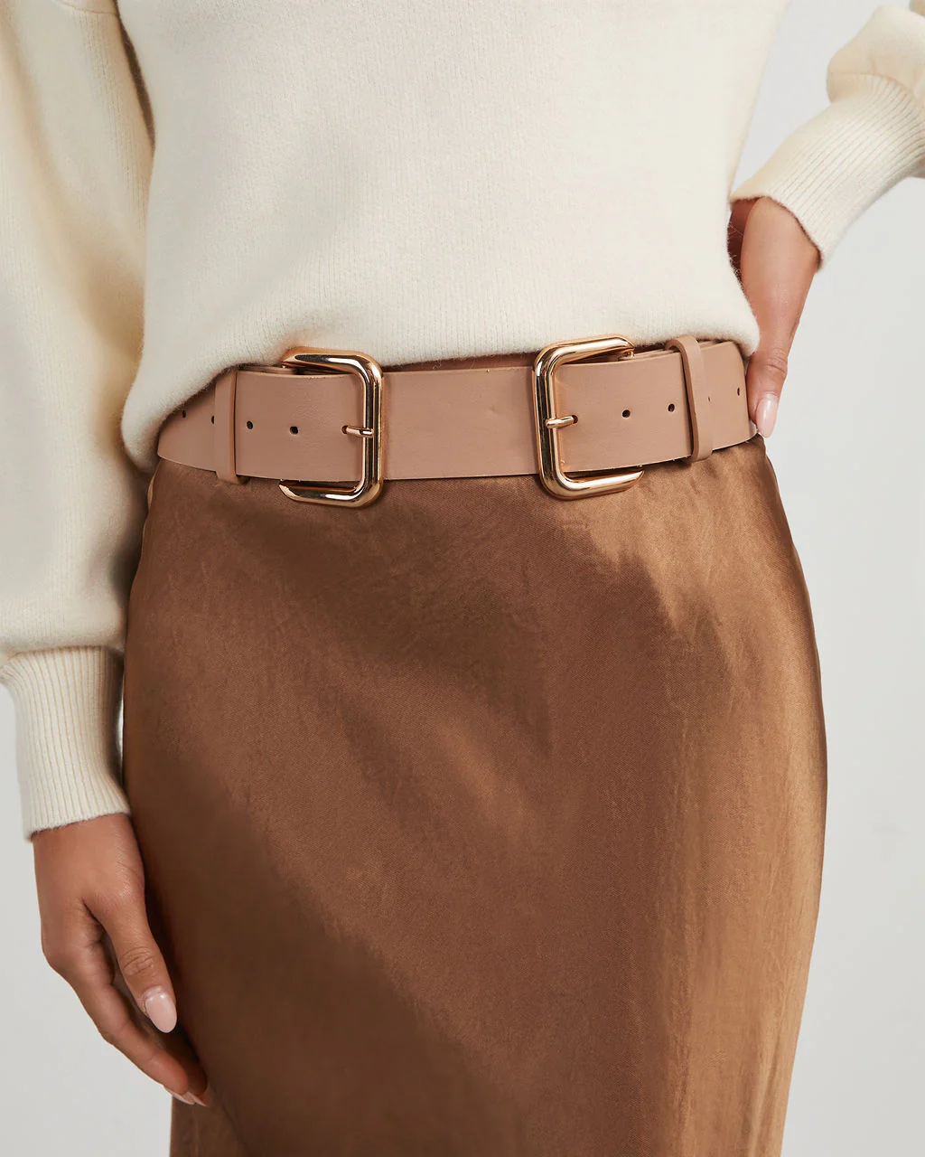 Mayla Double Buckle Wide Belt - Image 3