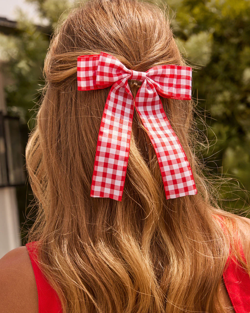 Maylie Gingham Bow Hair Clip - Image 4