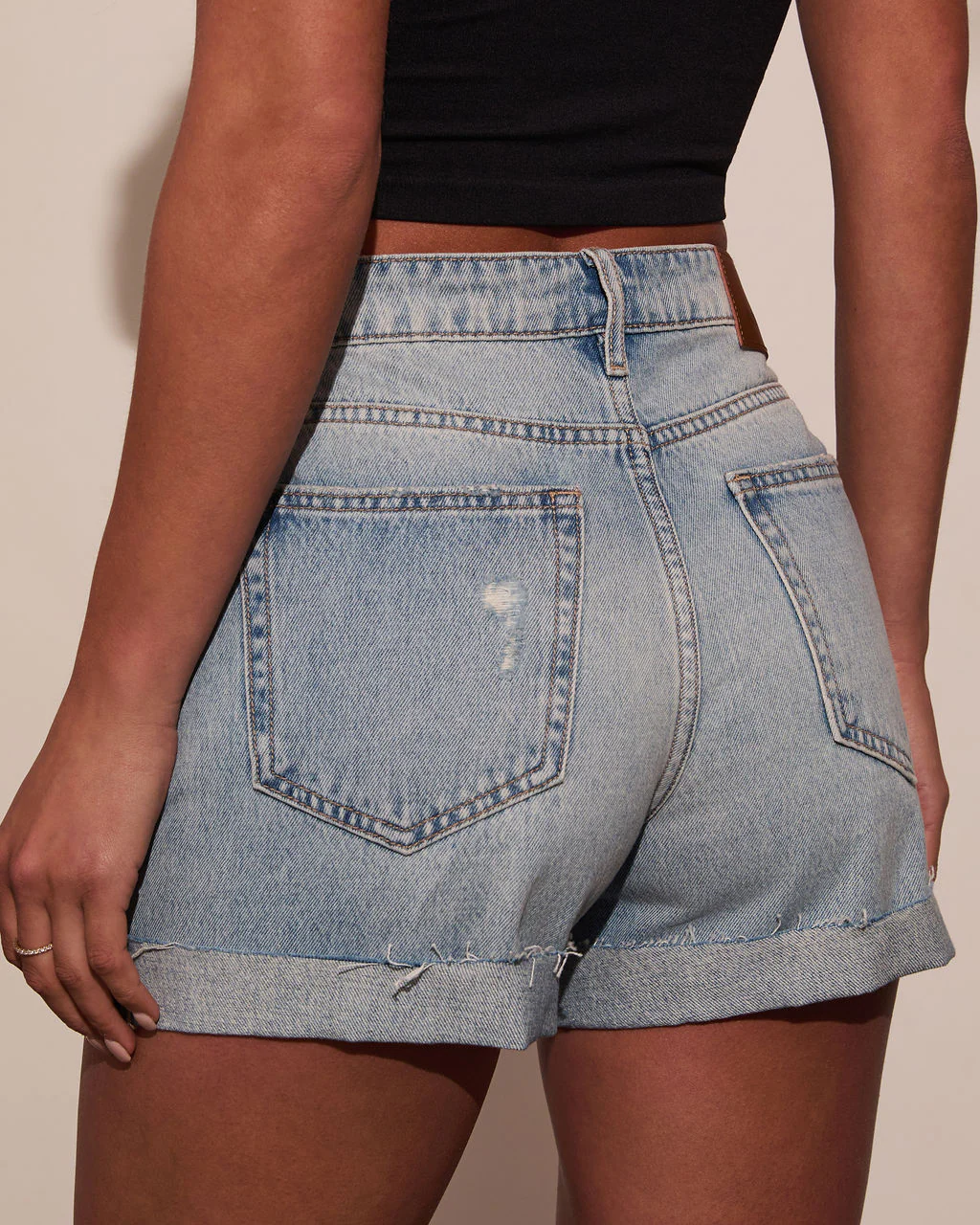 Mayven Cuffed Denim Shorts - Image 4