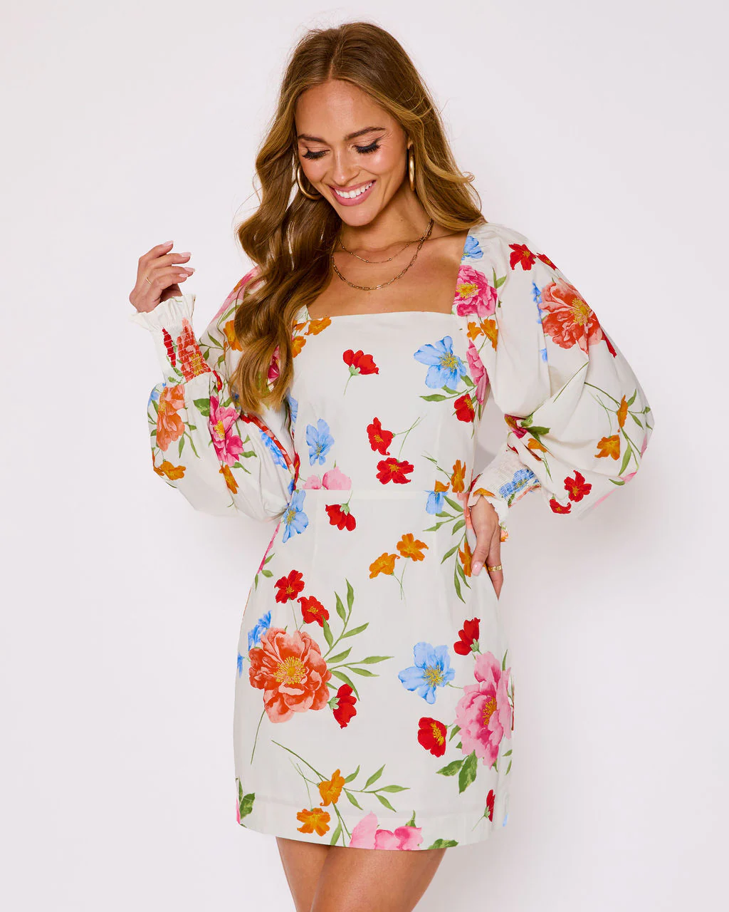 Meadow Sun Floral Print Mini Dress - Image 2