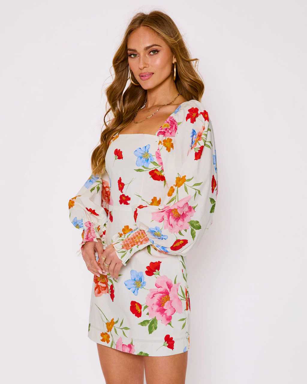 Meadow Sun Floral Print Mini Dress - Image 3