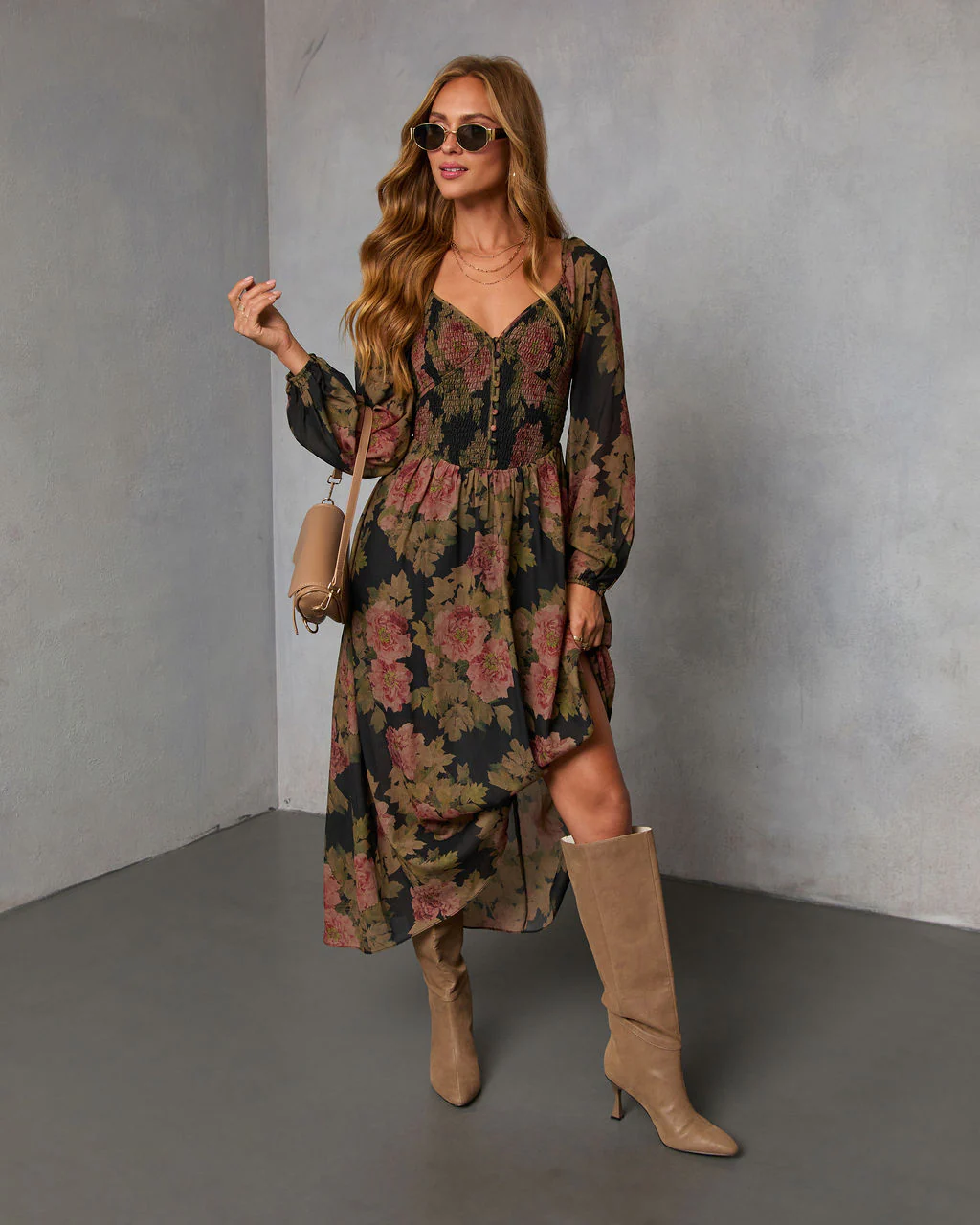 Mekia Printed Smocked Maxi Dress - Image 5