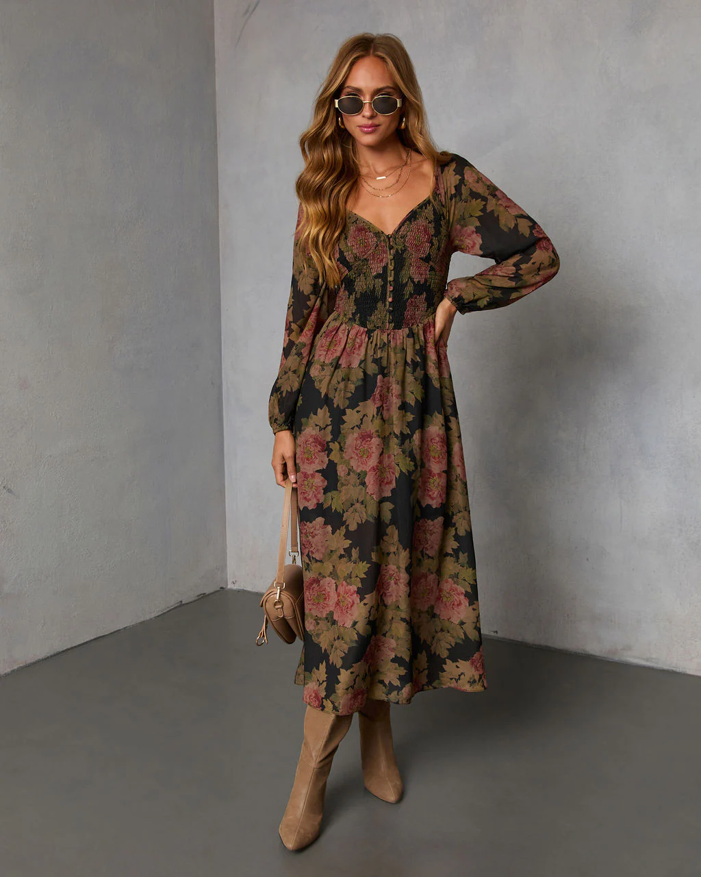 Mekia Printed Smocked Maxi Dress - Image 6