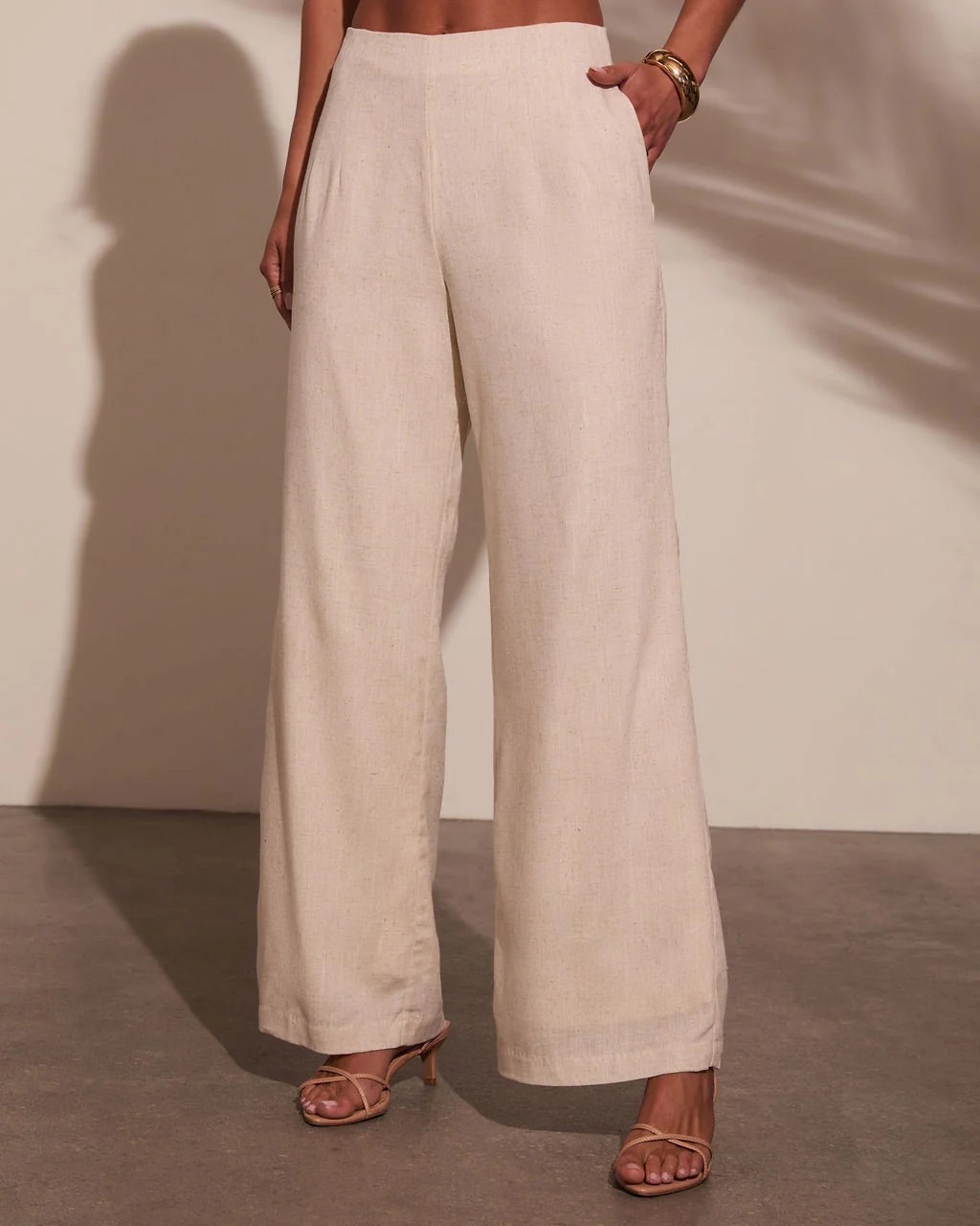 Melanie Wide Leg Linen Pants - Image 3