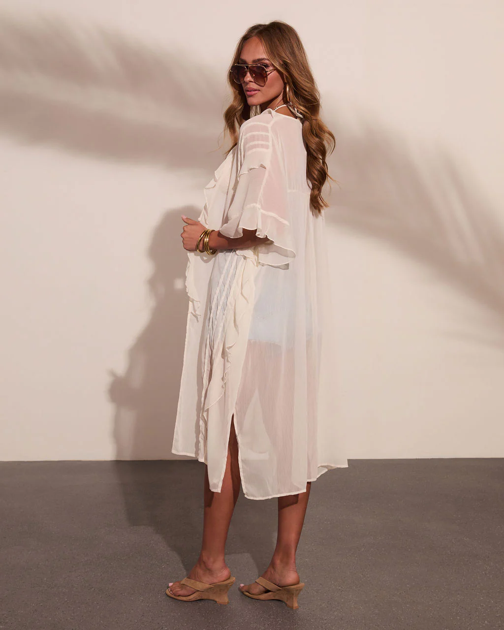 Melisse Ruffle Trim Tunic Top - Image 4
