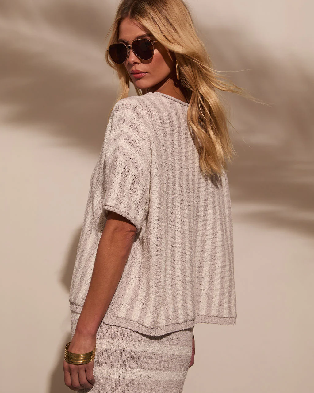 Mellow Mood Knit Short Sleeve Sweater - Image 4