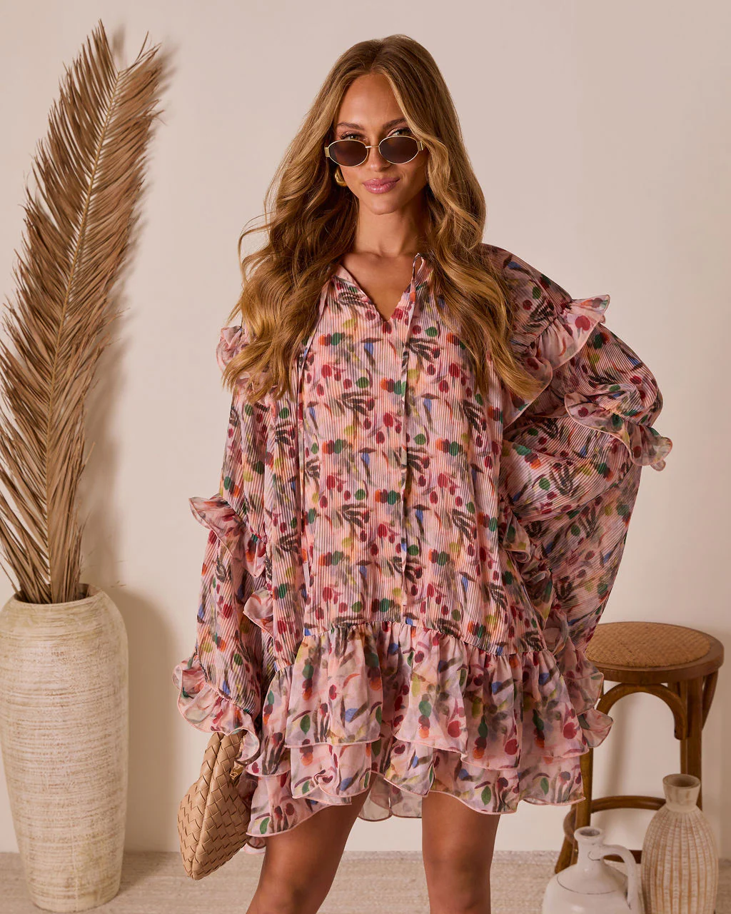 Melodic Ruffle Mini Dress - Image 2