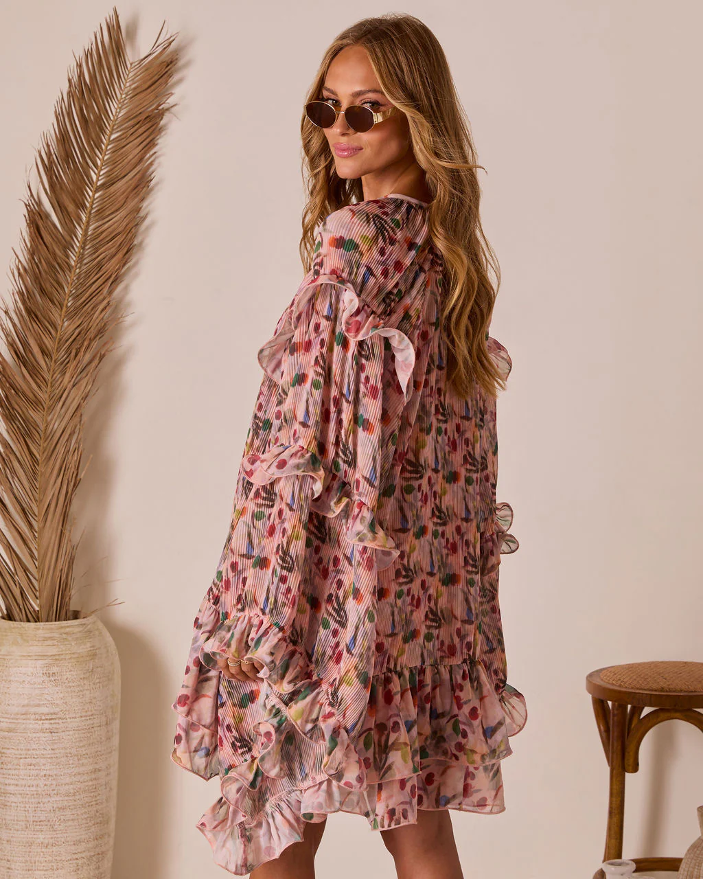 Melodic Ruffle Mini Dress - Image 4