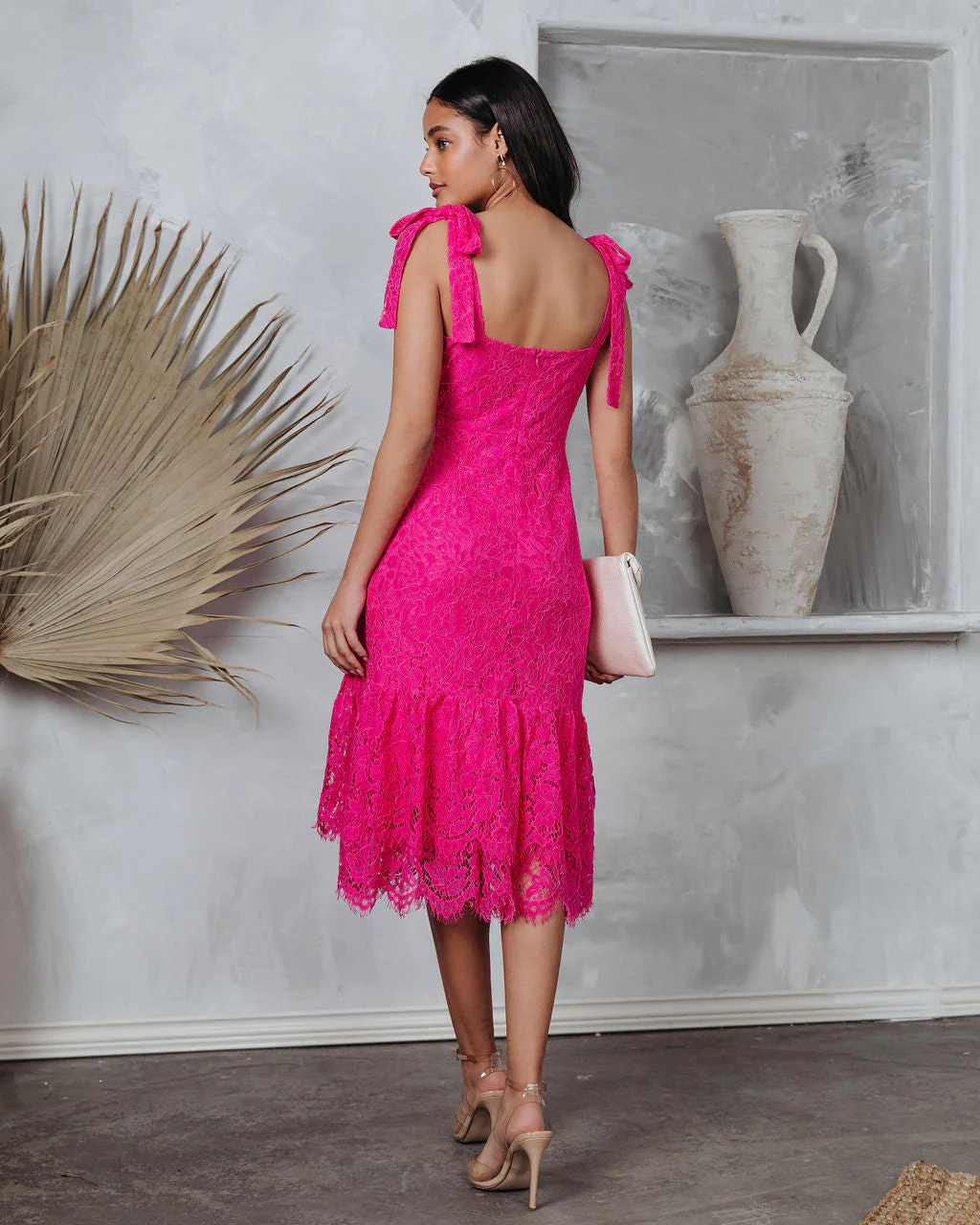 Miami High Tea Lace Midi Dress - Image 5