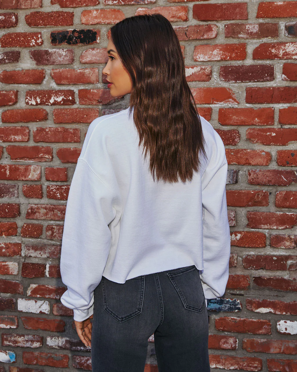 Mickey Mouse Crop Graphic Sweatshirt - Image 4
