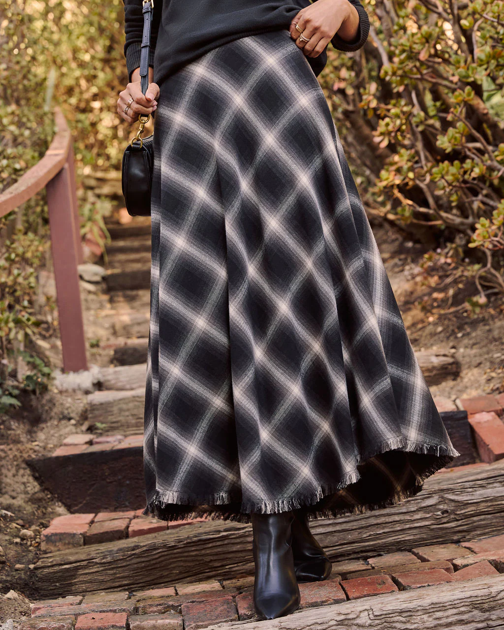 Woodland Plaid Midi Skirt - Image 2