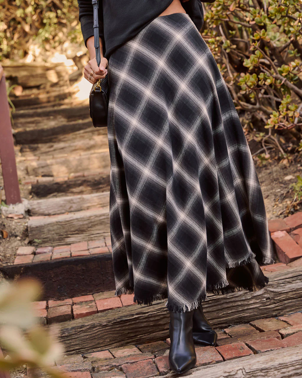 Woodland Plaid Midi Skirt - Image 6