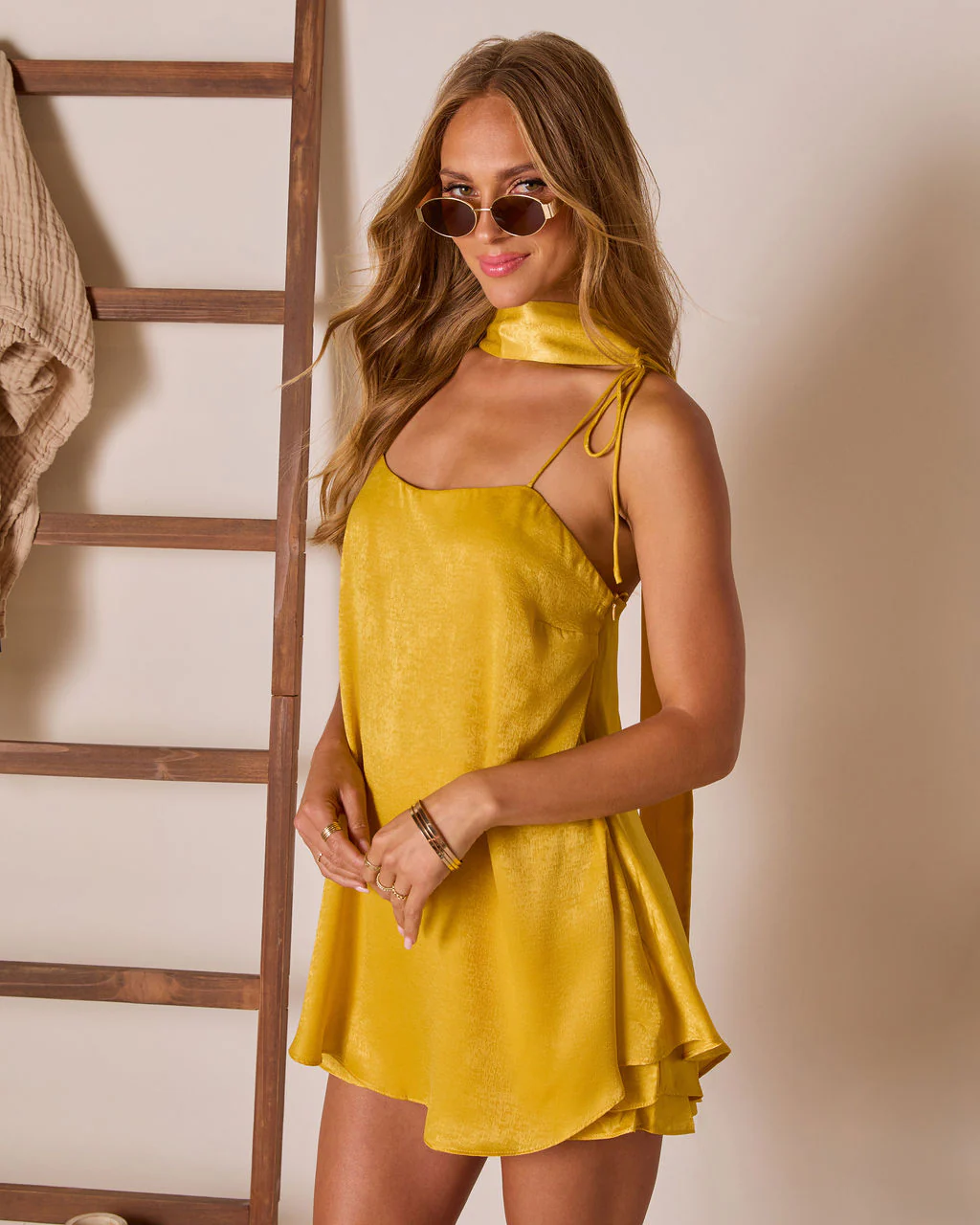 Midnight Chic Satin Shoulder Tie Romper - Image 17