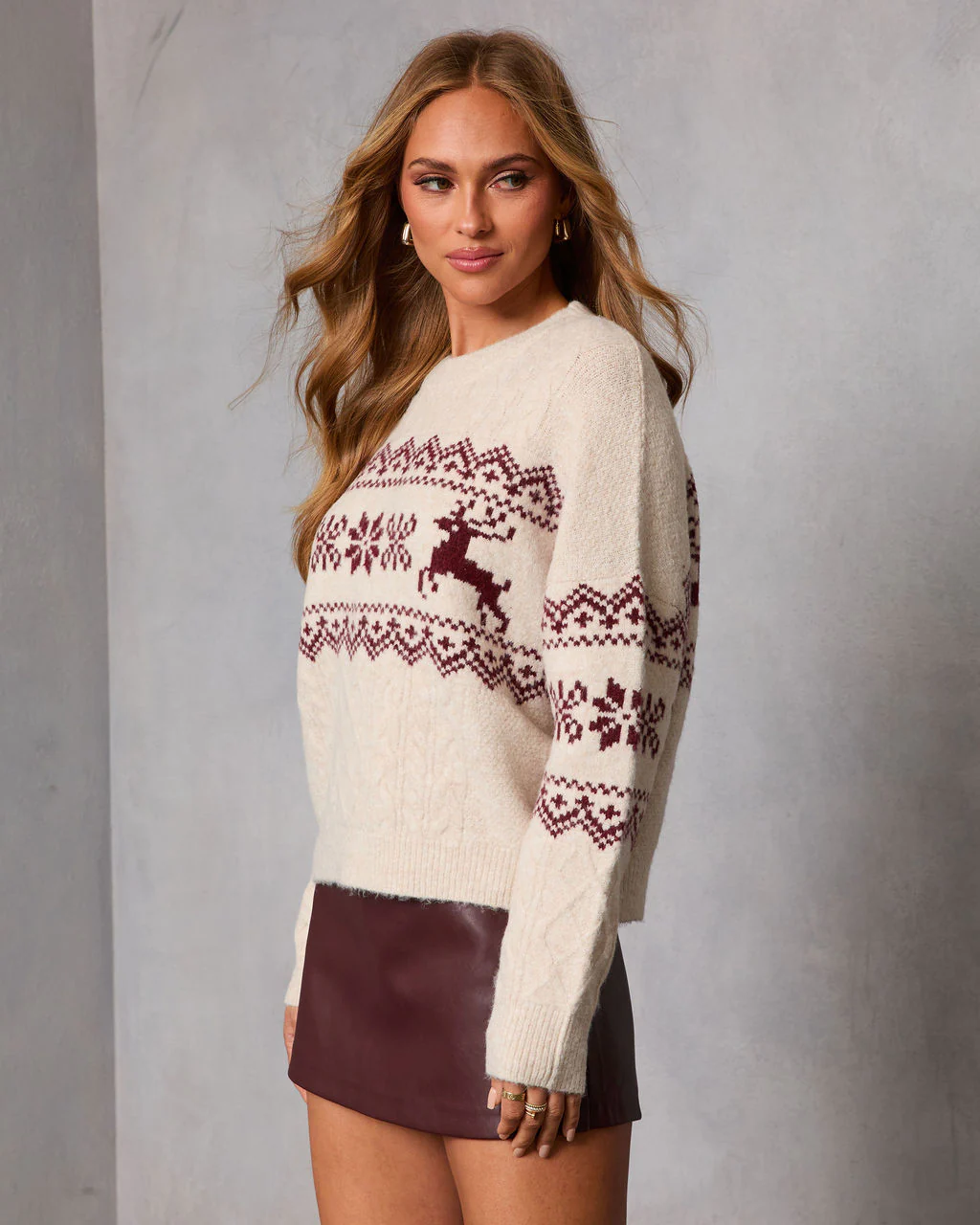 Midnight Ice Fair Isle Reindeer Sweater - Image 9